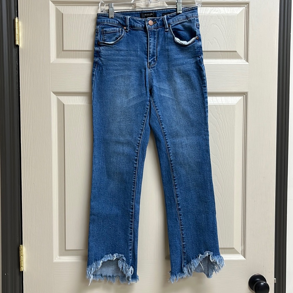 Black Label C`EST TO!   Size 13/30 Distressed, Frayed Hem Blue Jeans